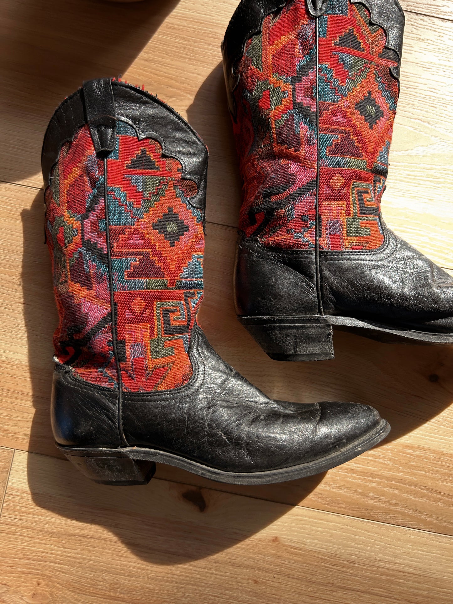 multi-pattern cowboy boots