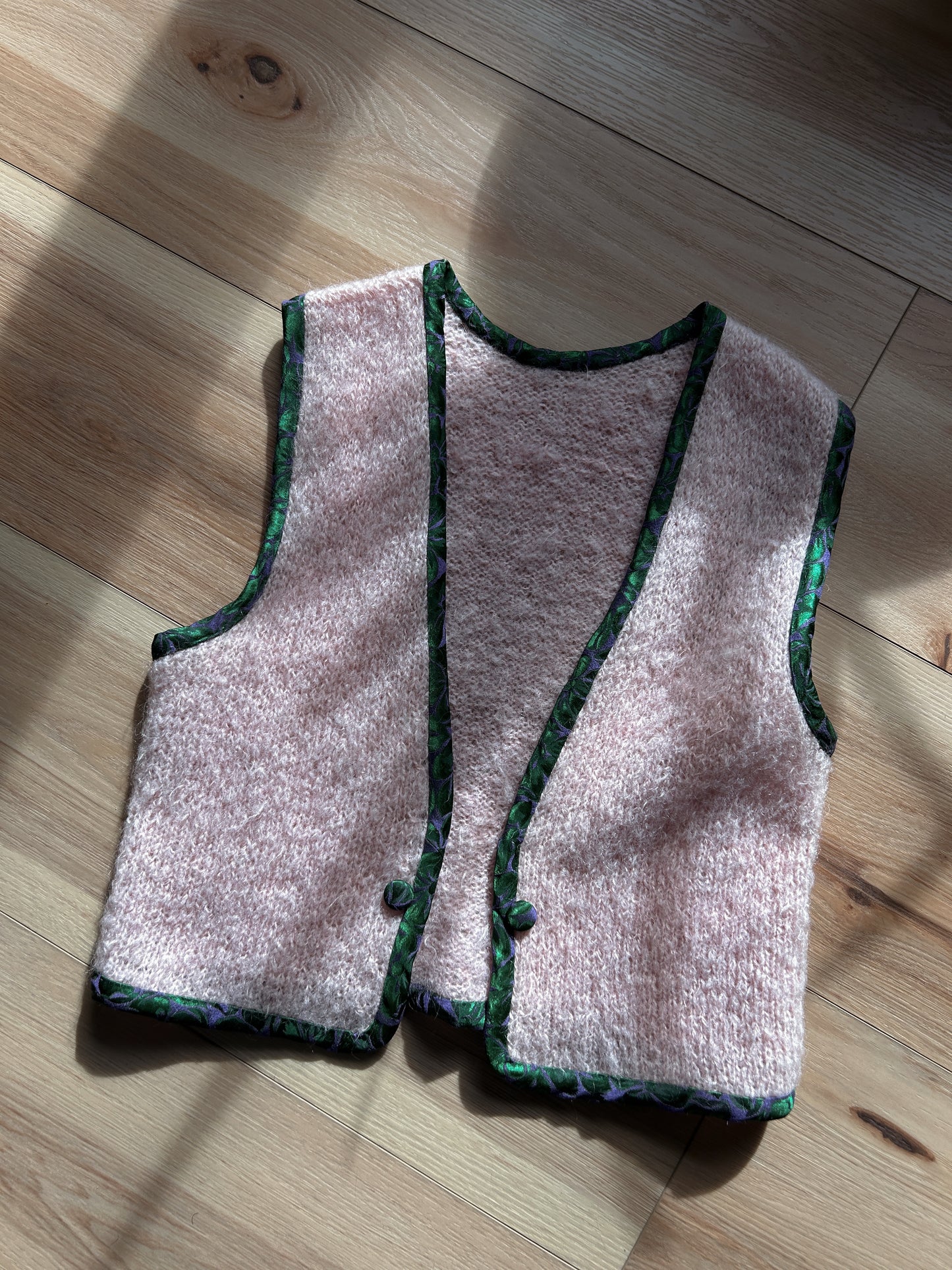 fuzzy satin lined vest