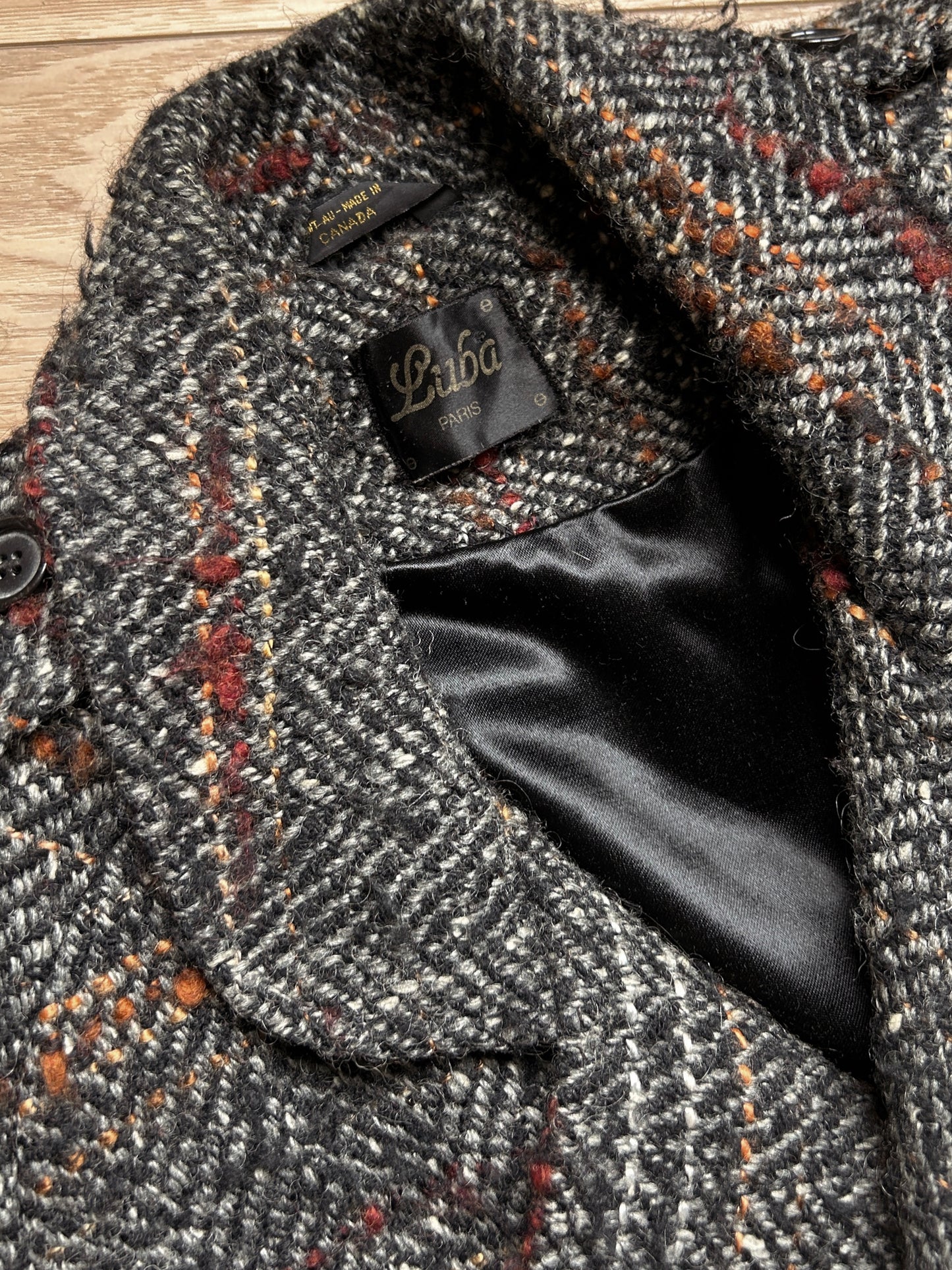 tweed wool trench