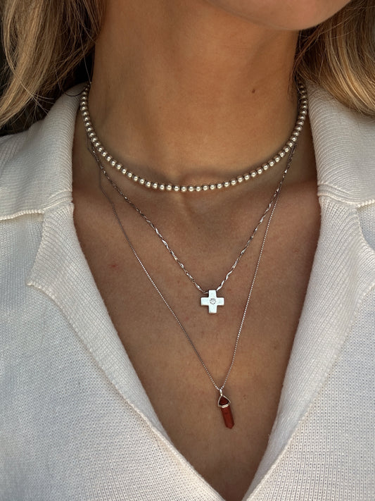 tiny cross pendant