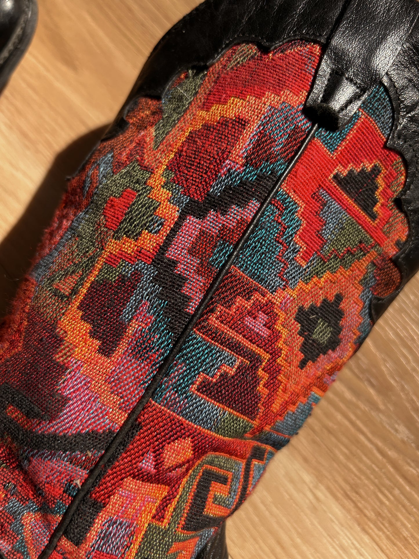 multi-pattern cowboy boots