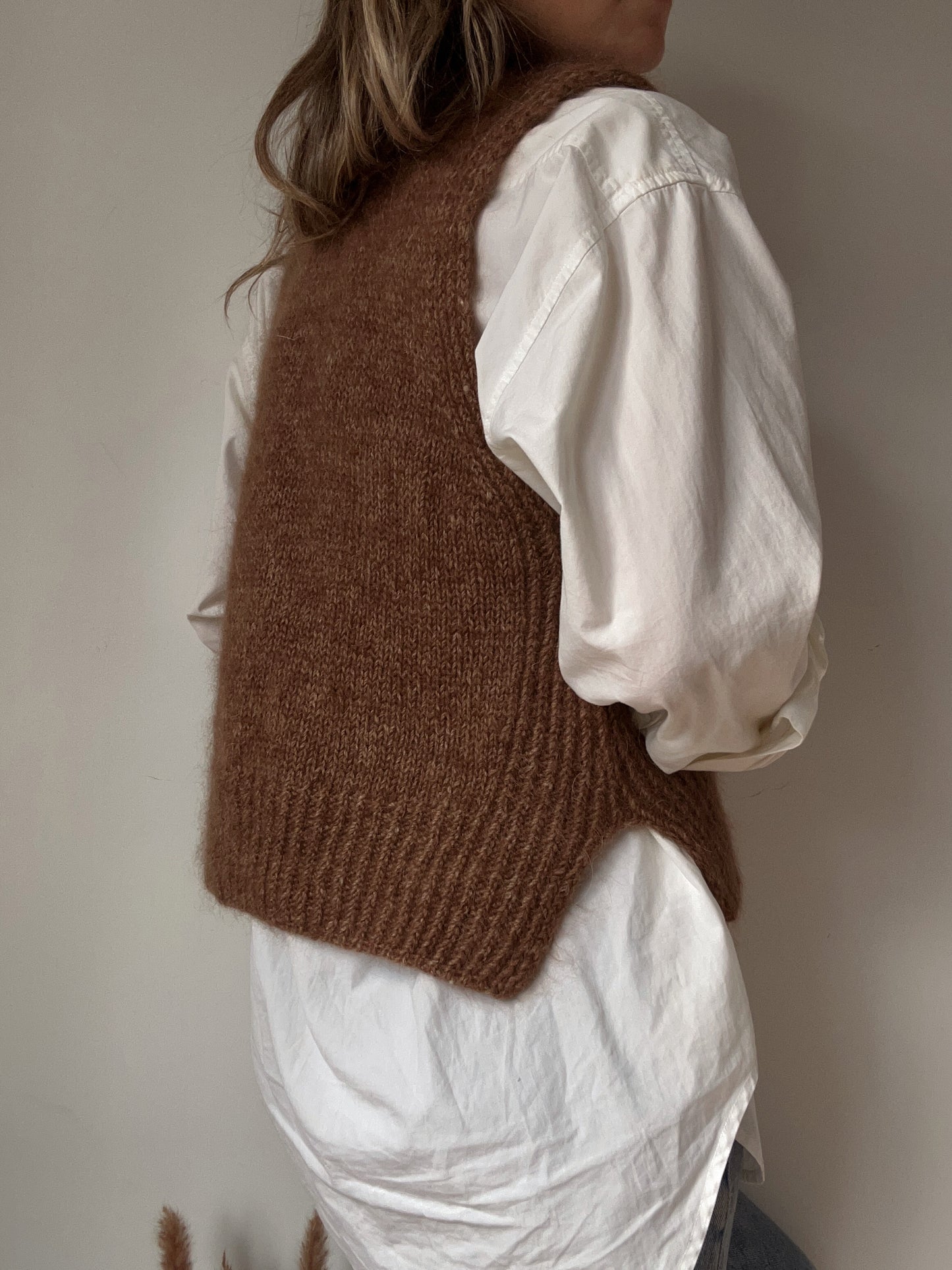 fuzzy wool vest