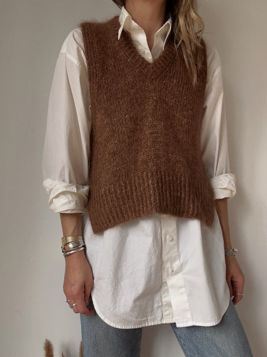 fuzzy wool vest