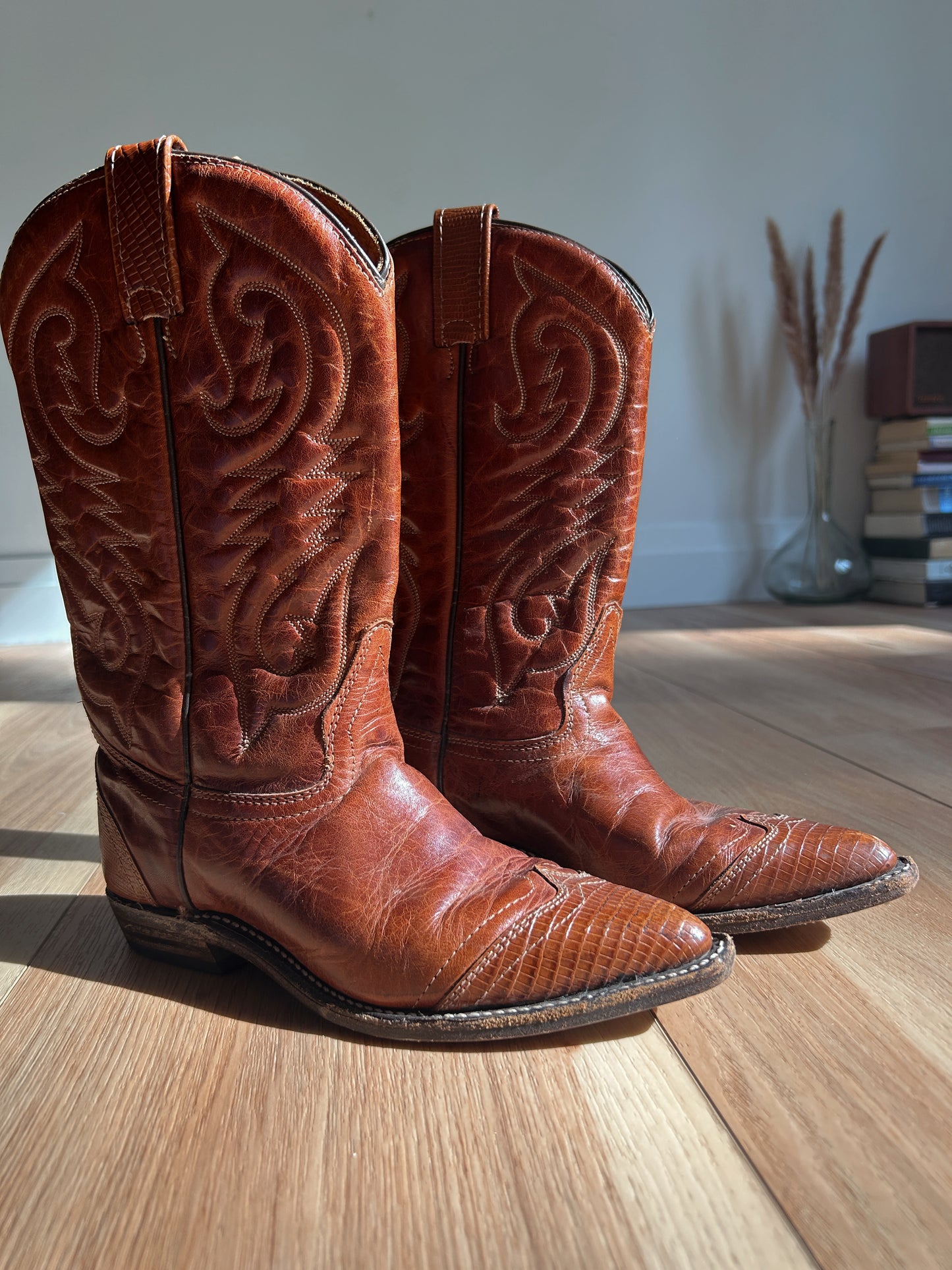 brown cowboy boots