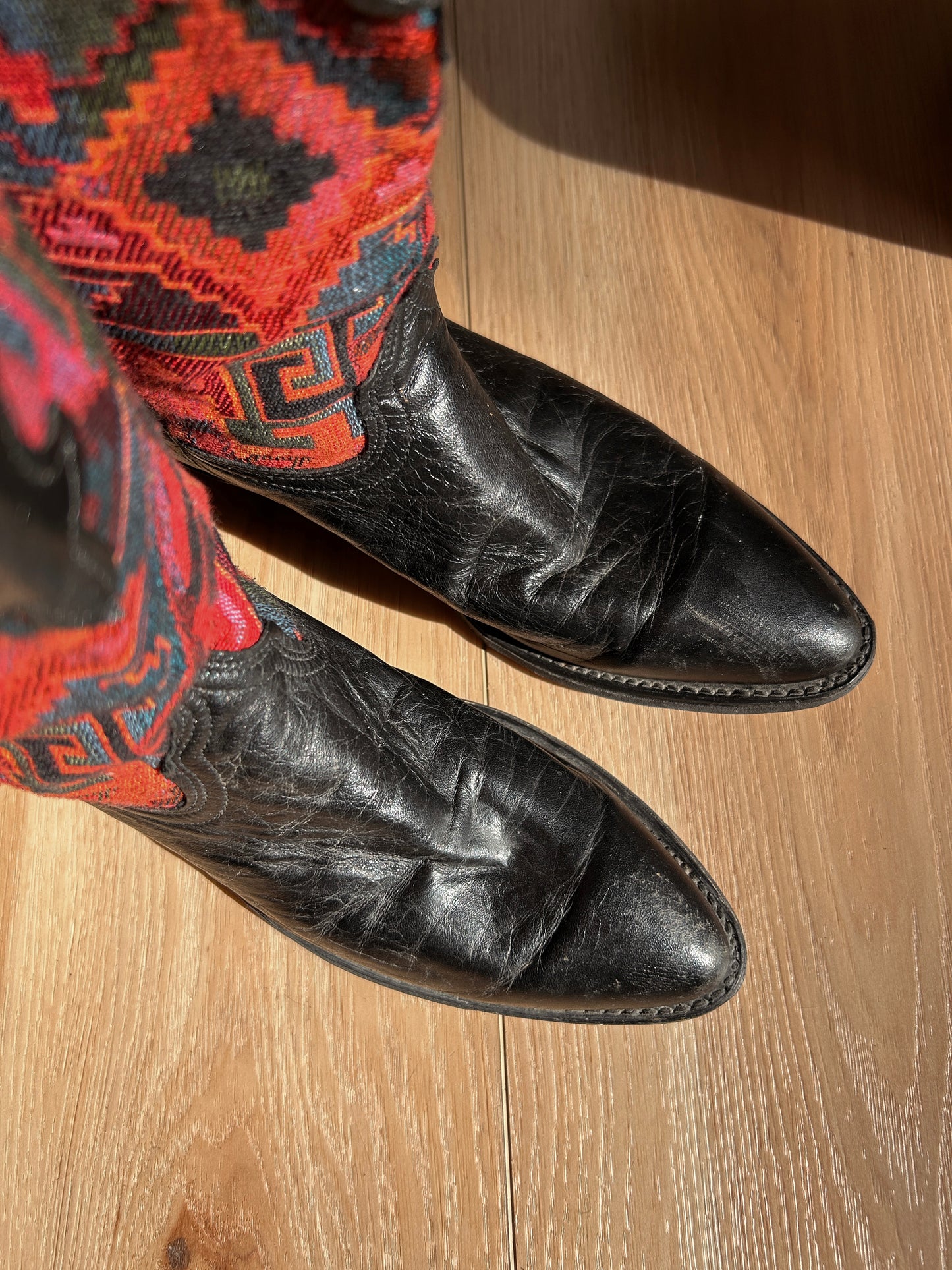 multi-pattern cowboy boots