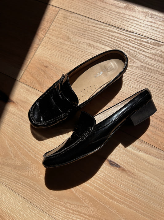 nine west patent slides