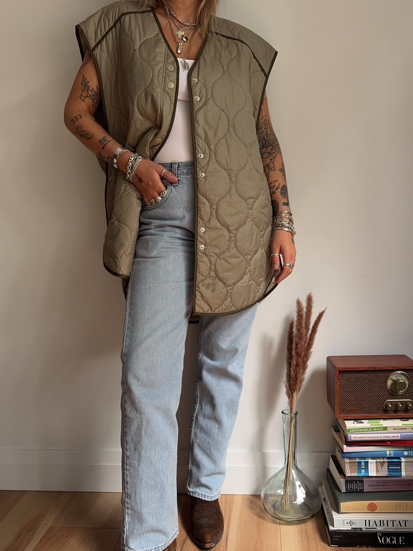 quilted lining vest