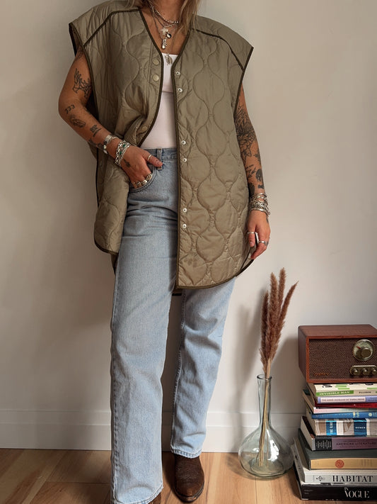 quilted lining vest