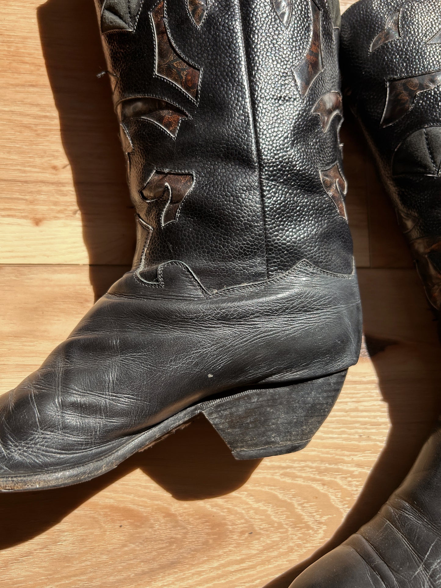 vintage calf-high western boots