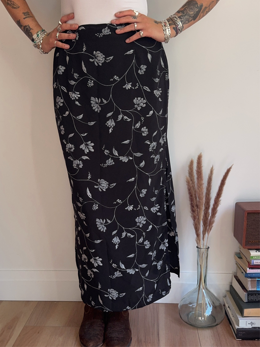 floral maxi skirt